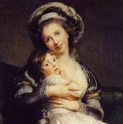 eisabeth Vige-Lebrun Turban with Her Child painting